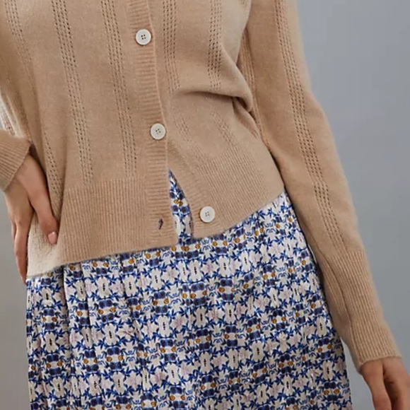 ANTHROPOLOGIE | Teresea Textured Satin Midi Skirt | NWT - Picture 6 of 6